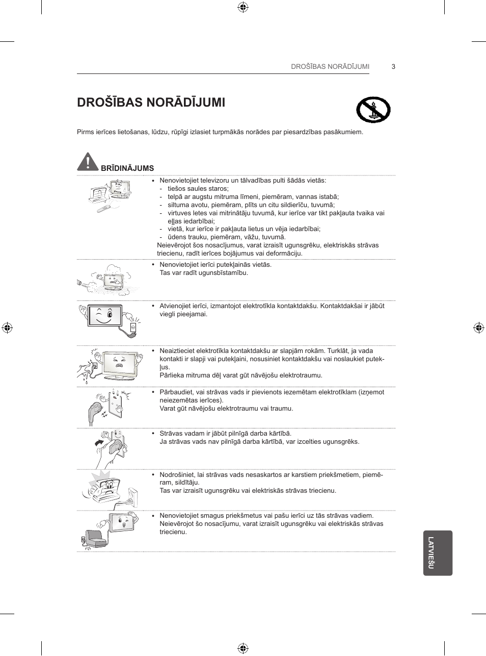 Drošības norādījumi | LG 32LB5700 User Manual | Page 236 / 395