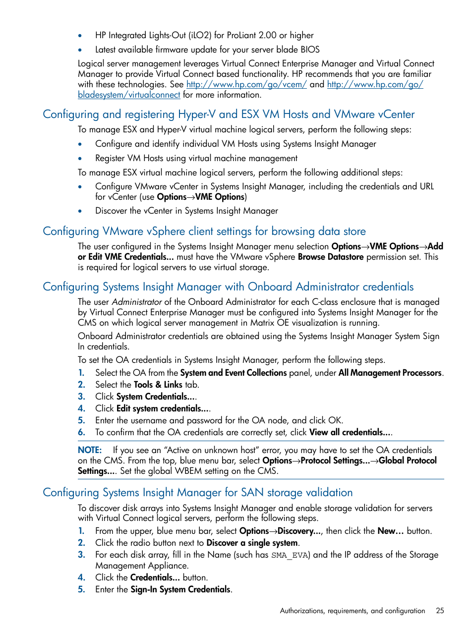 Configuring systems insight | HP Matrix Operating Environment Software User Manual | Page 25 / 99