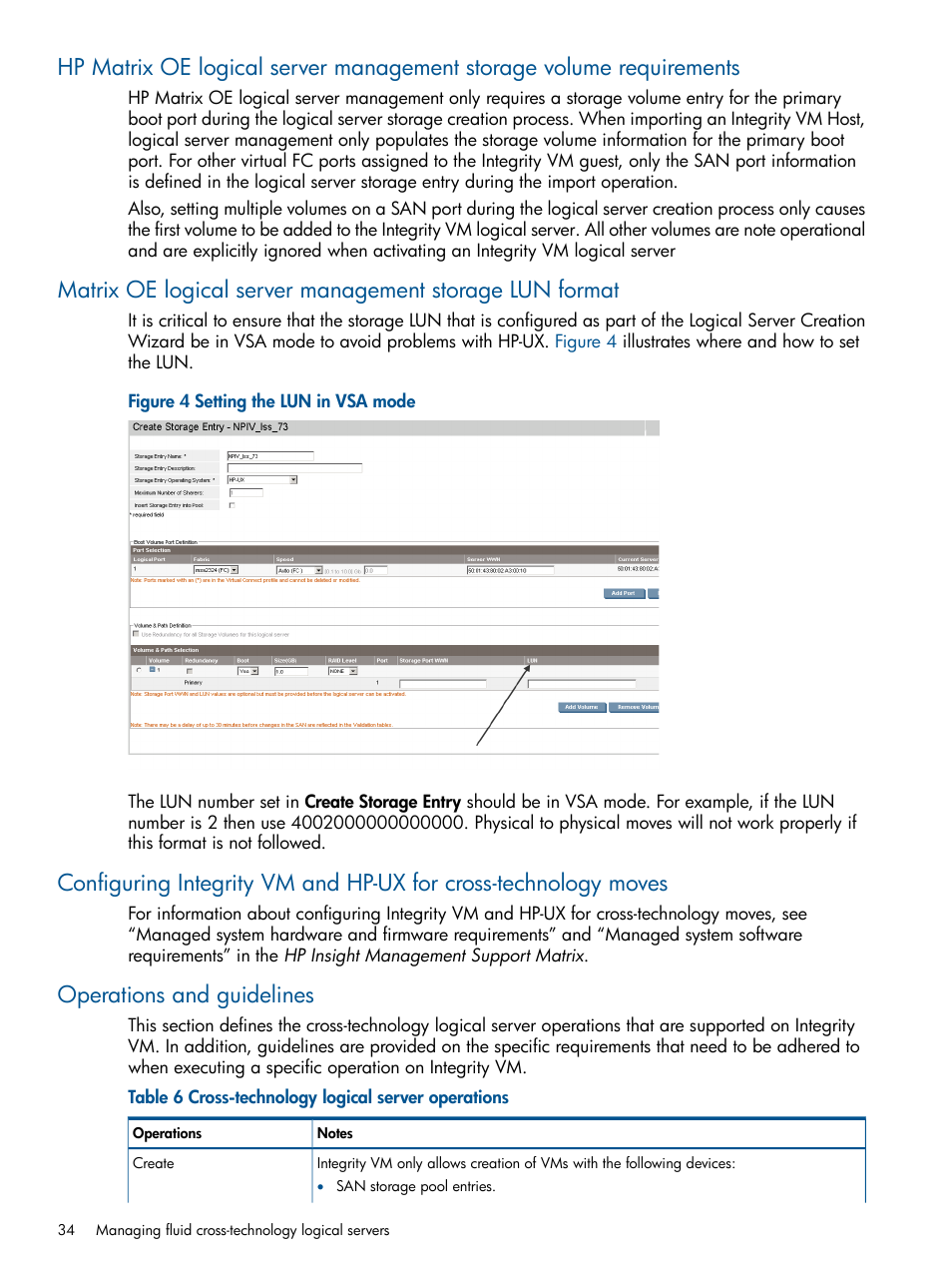 Operations and guidelines | HP Matrix Operating Environment Software User Manual | Page 34 / 99