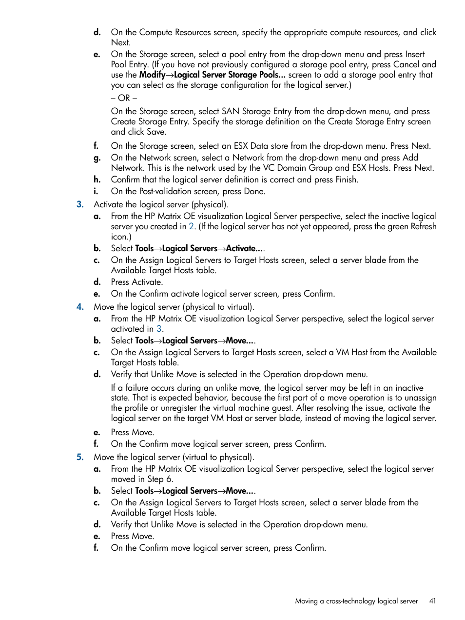 HP Matrix Operating Environment Software User Manual | Page 41 / 99