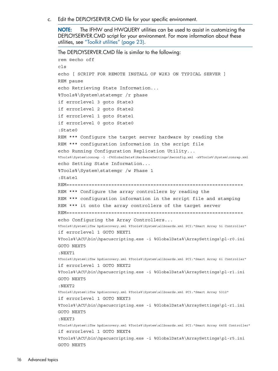 HP ProLiant DL380 Server User Manual | Page 16 / 67