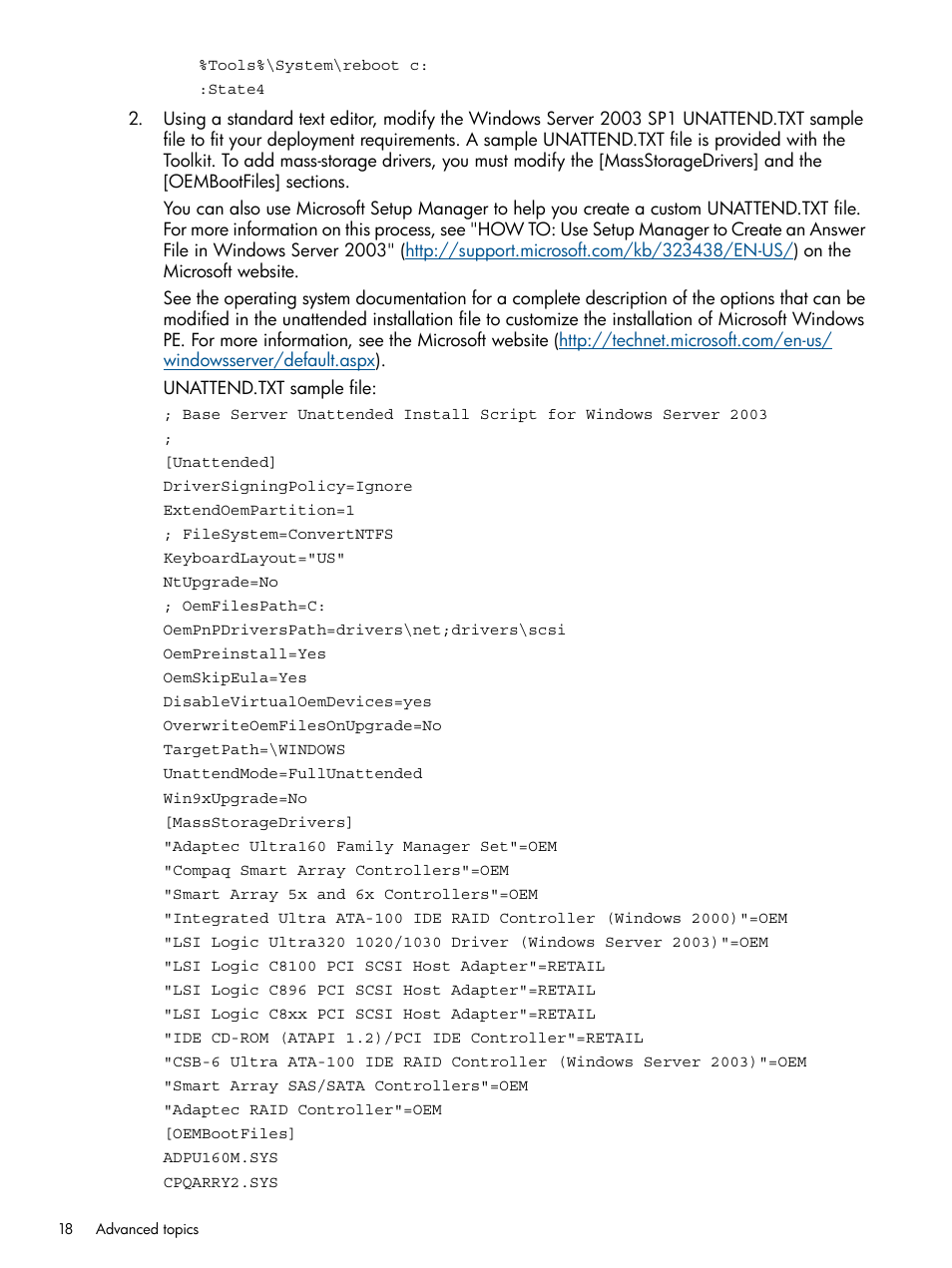 HP ProLiant DL380 Server User Manual | Page 18 / 67