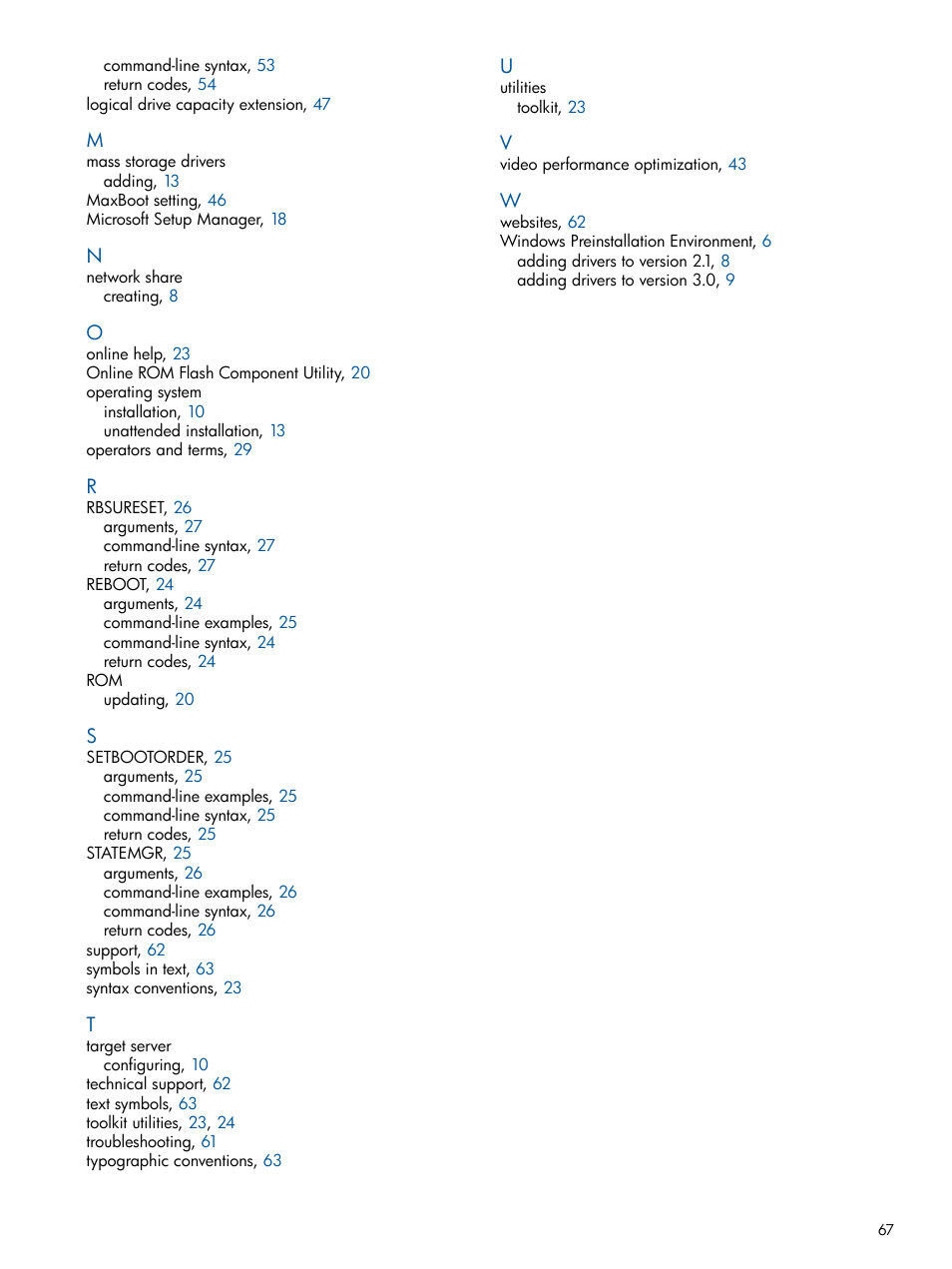 HP ProLiant DL380 Server User Manual | Page 67 / 67