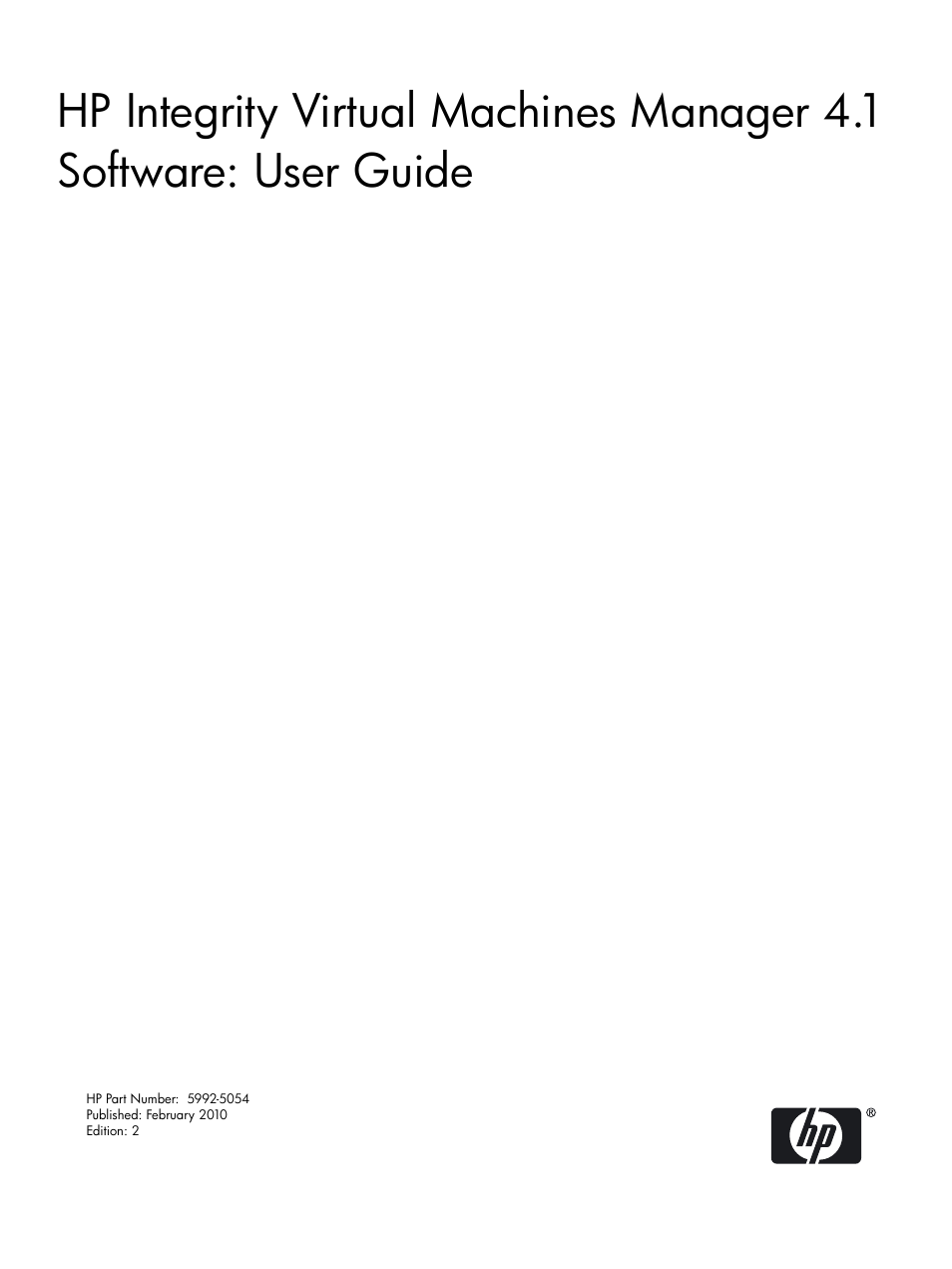 HP Matrix Operating Environment Software User Manual | 138 pages