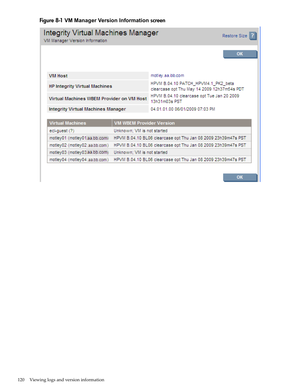 HP Matrix Operating Environment Software User Manual | Page 120 / 138