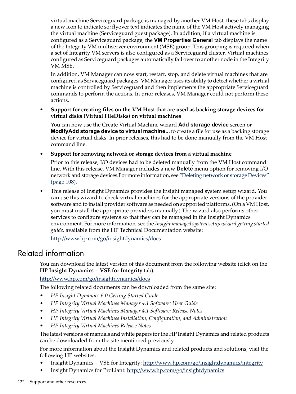 Related information | HP Matrix Operating Environment Software User Manual | Page 122 / 138