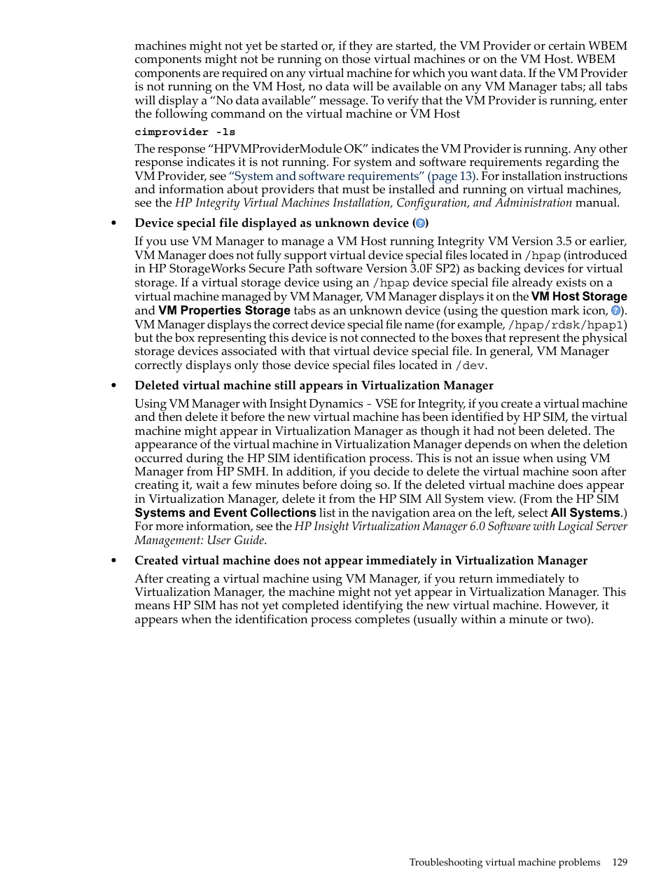 HP Matrix Operating Environment Software User Manual | Page 129 / 138