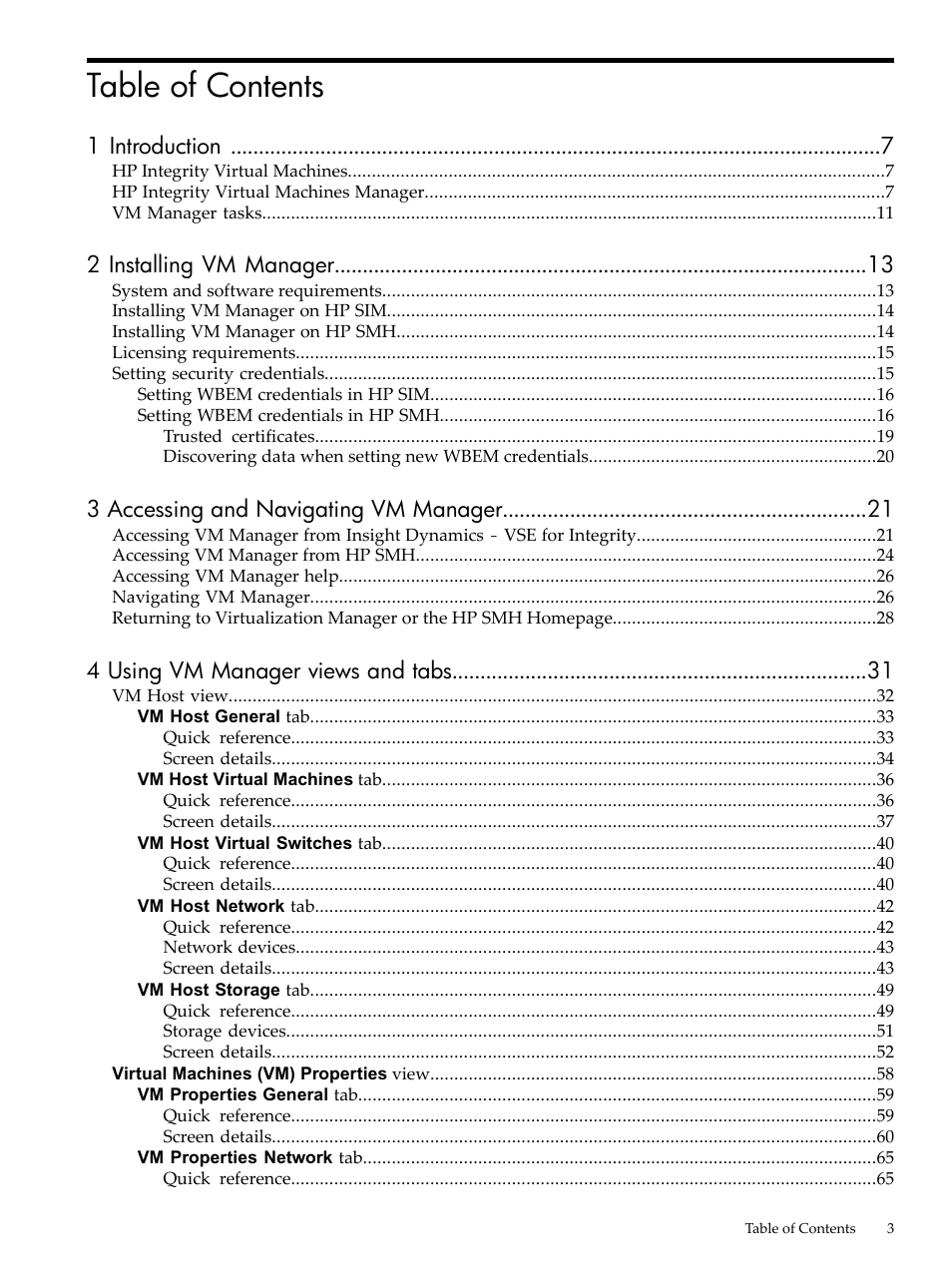 HP Matrix Operating Environment Software User Manual | Page 3 / 138