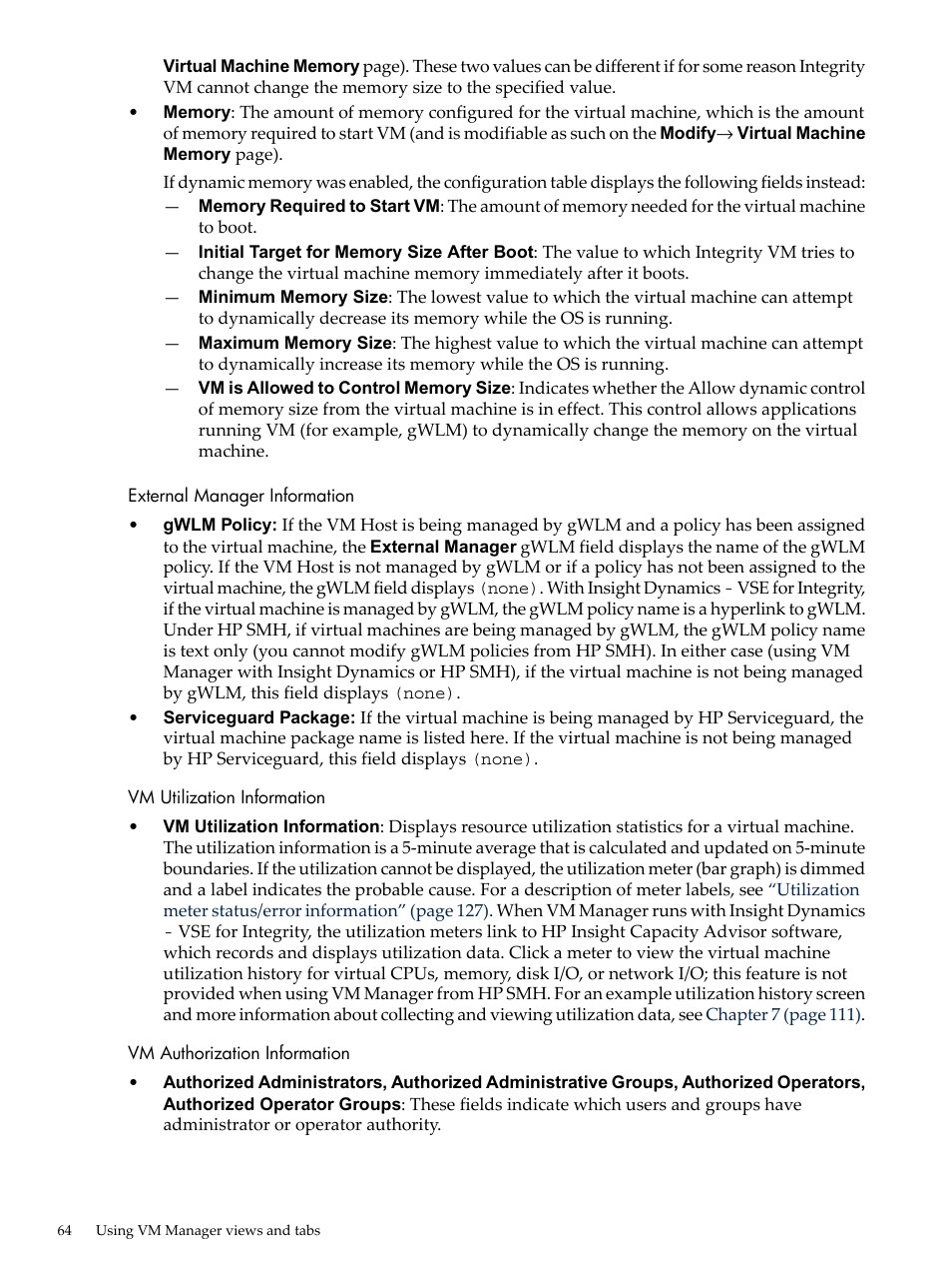 HP Matrix Operating Environment Software User Manual | Page 64 / 138