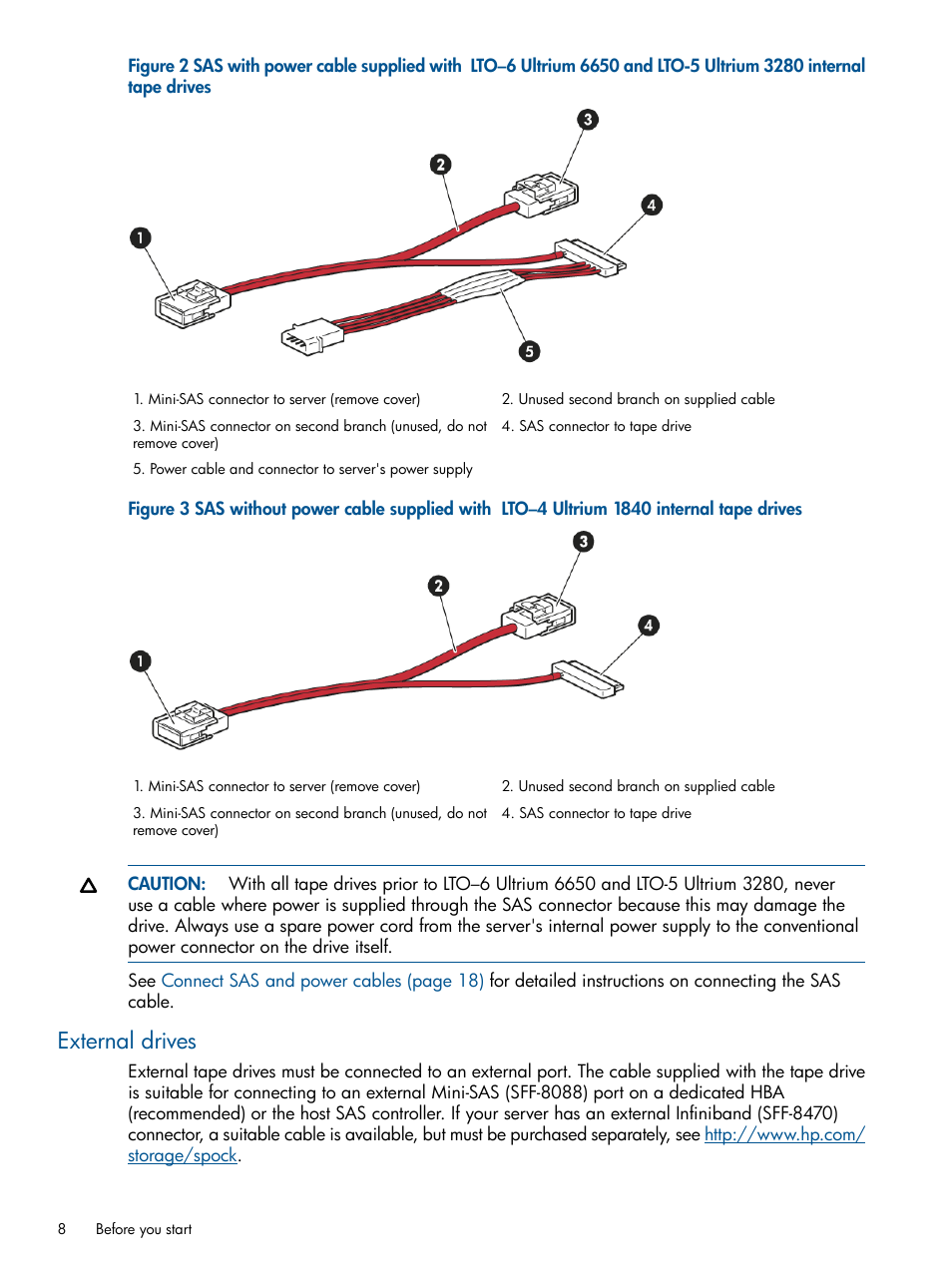 External drives | HP StoreEver Ultrium Tape Drives User Manual | Page 8 / 61