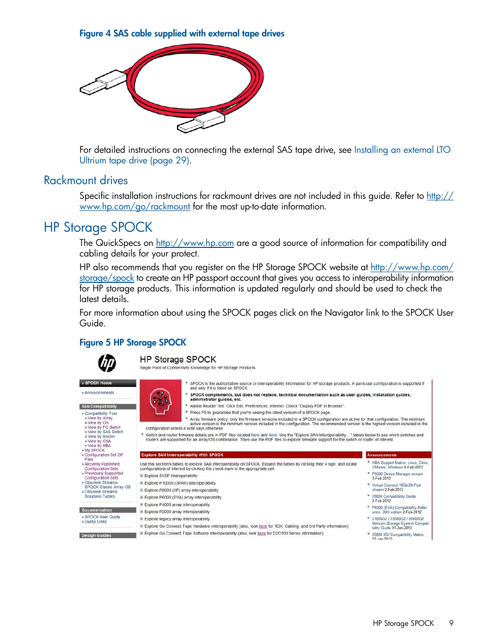 Rackmount drives, Hp storage spock | HP StoreEver Ultrium Tape Drives User Manual | Page 9 / 61