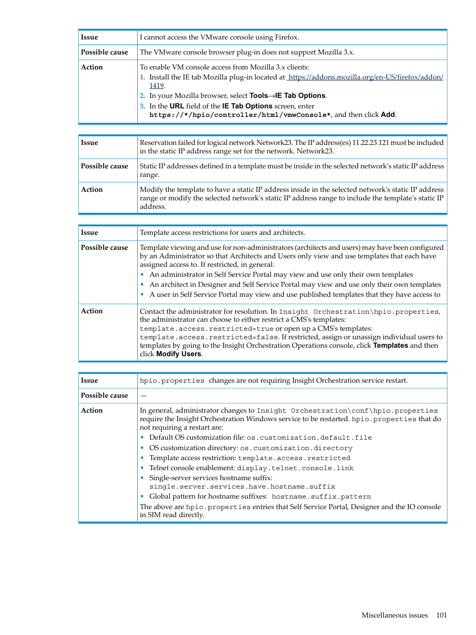 HP Matrix Operating Environment Software User Manual | Page 101 / 128