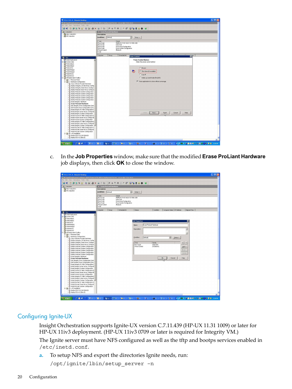 Configuring ignite-ux | HP Matrix Operating Environment Software User Manual | Page 20 / 128