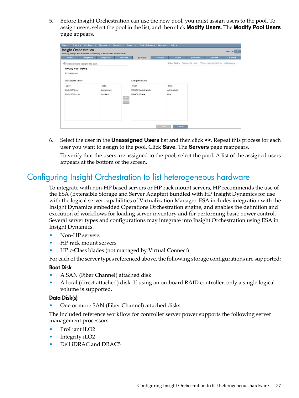 HP Matrix Operating Environment Software User Manual | Page 37 / 128