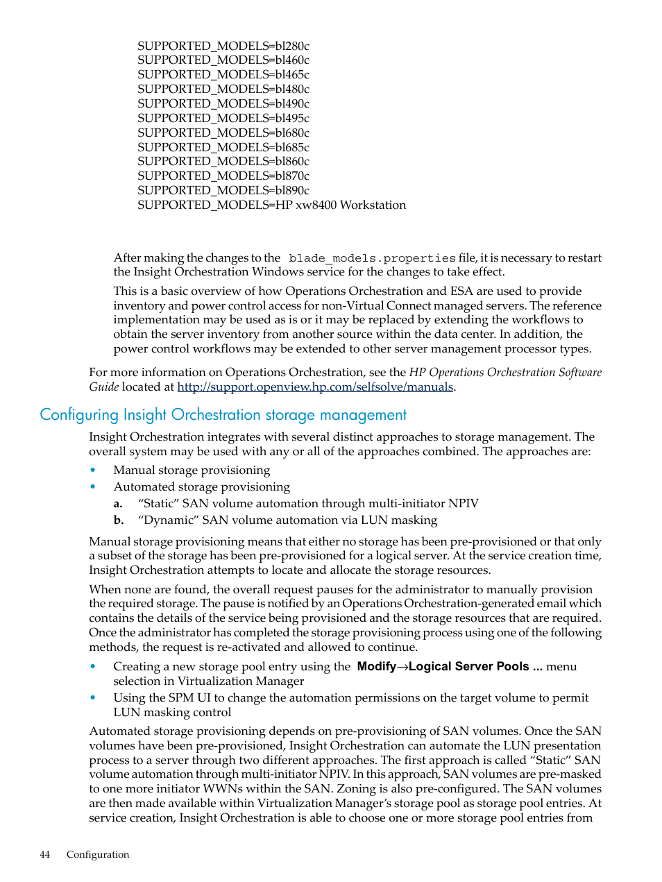HP Matrix Operating Environment Software User Manual | Page 44 / 128