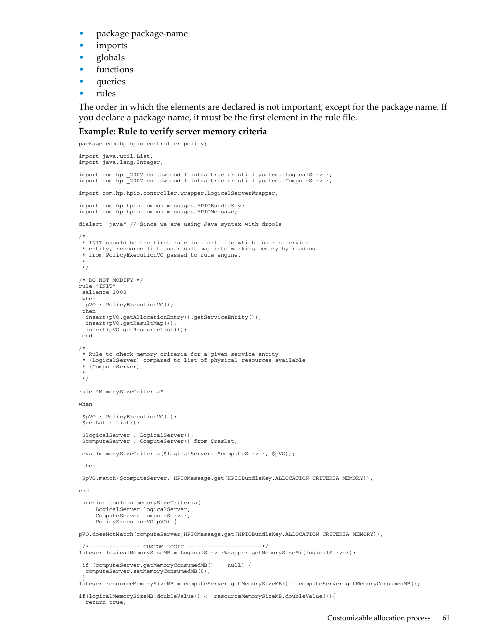 HP Matrix Operating Environment Software User Manual | Page 61 / 128