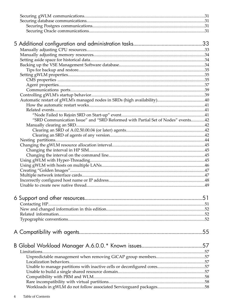 6 support and other resources | HP Matrix Operating Environment Software User Manual | Page 4 / 68