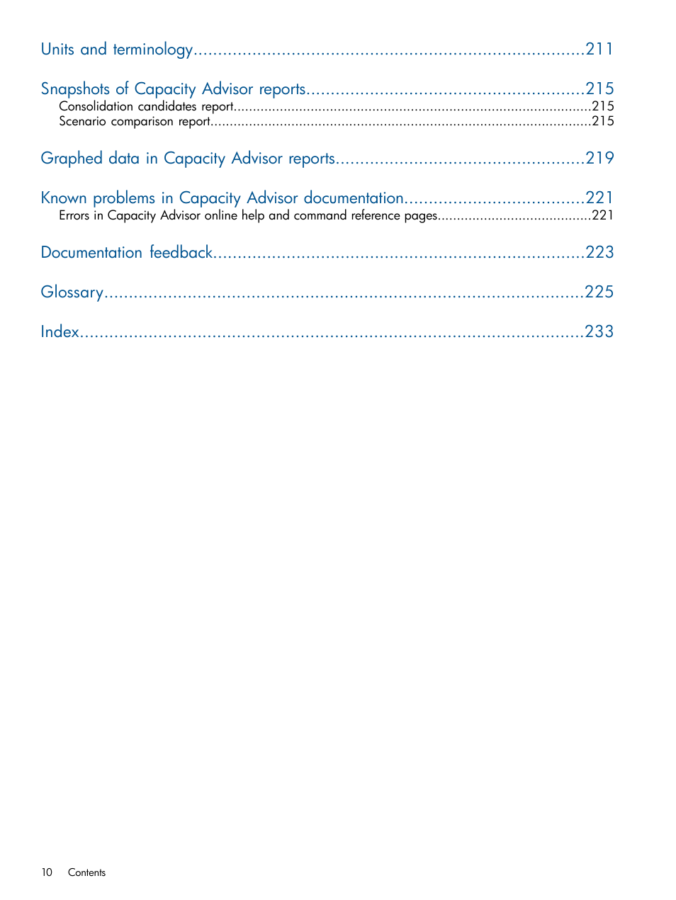 HP Matrix Operating Environment Software User Manual | Page 10 / 239