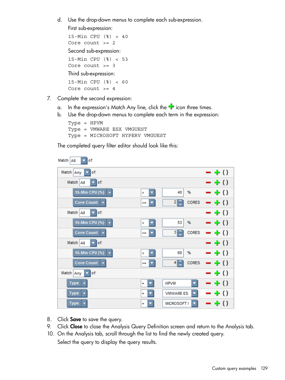 HP Matrix Operating Environment Software User Manual | Page 129 / 239