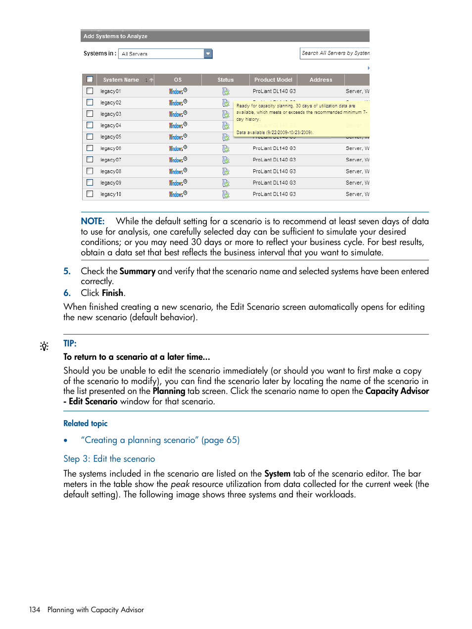 Step 3: edit the scenario | HP Matrix Operating Environment Software User Manual | Page 134 / 239