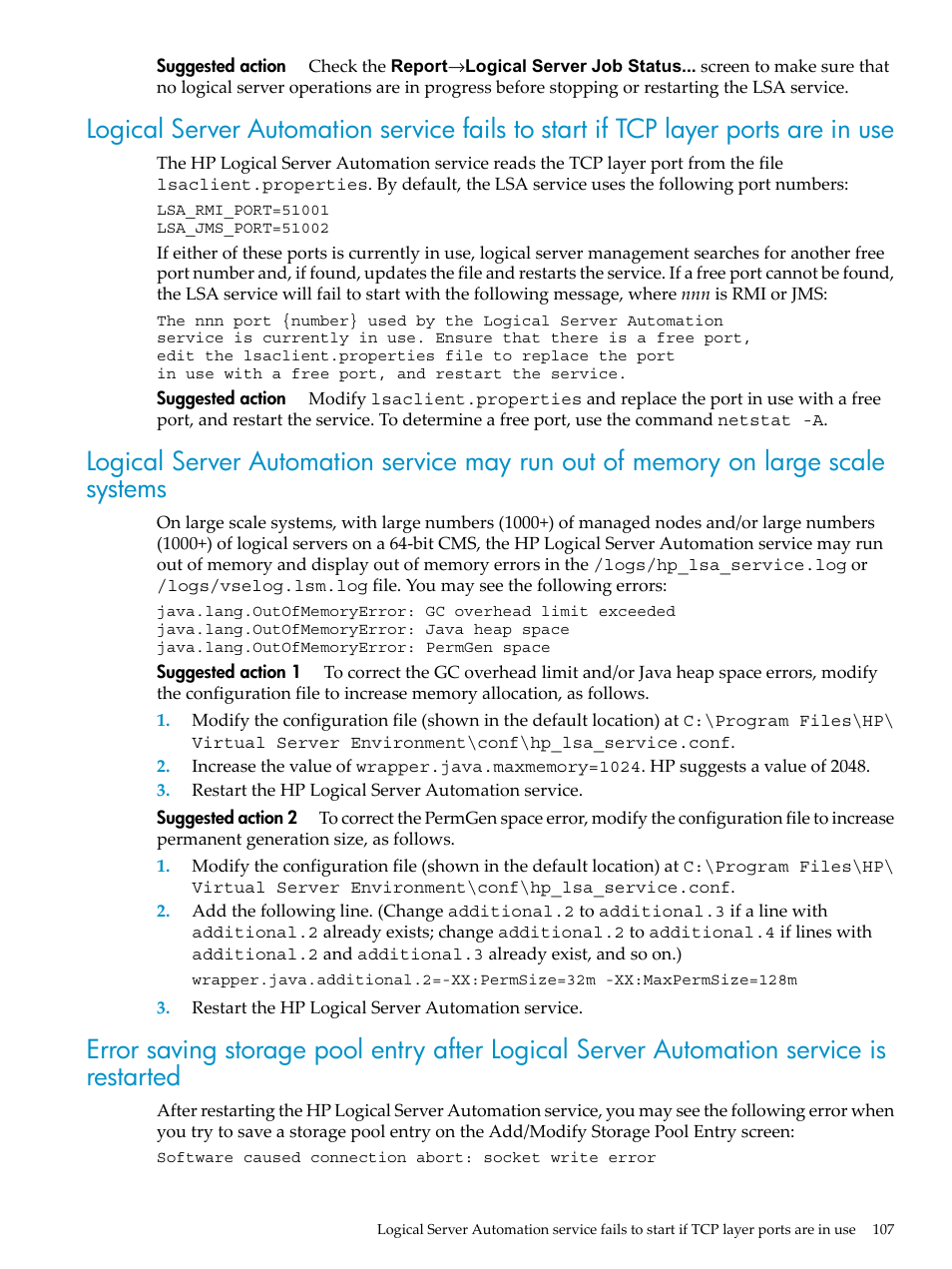 HP Matrix Operating Environment Software User Manual | Page 107 / 132