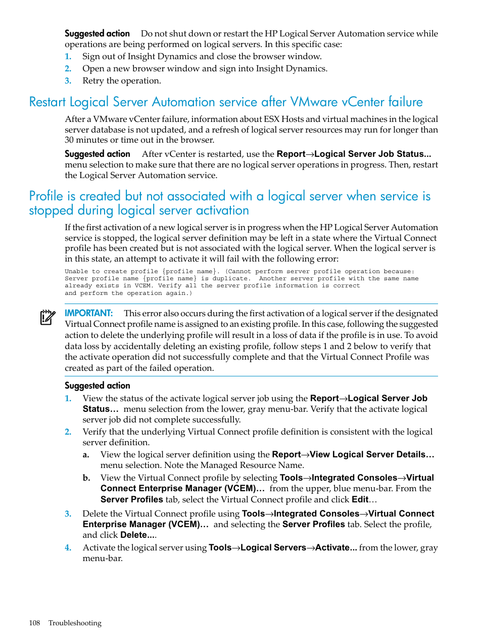HP Matrix Operating Environment Software User Manual | Page 108 / 132
