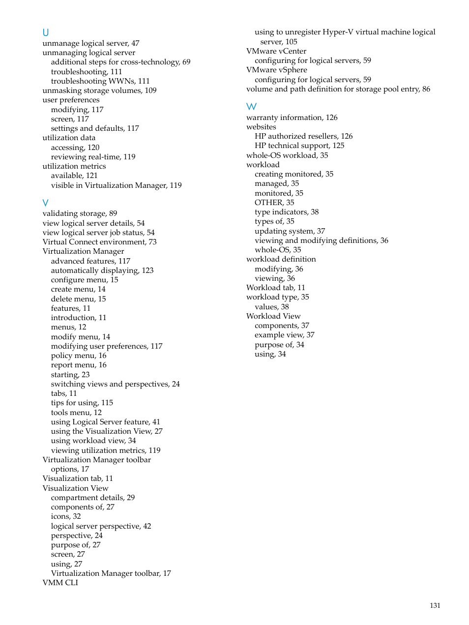 HP Matrix Operating Environment Software User Manual | Page 131 / 132