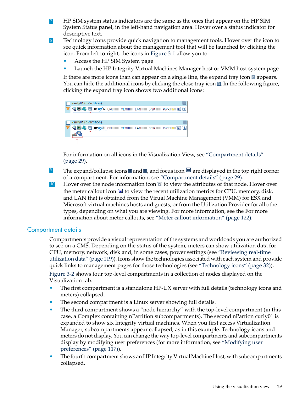 Compartment details | HP Matrix Operating Environment Software User Manual | Page 29 / 132