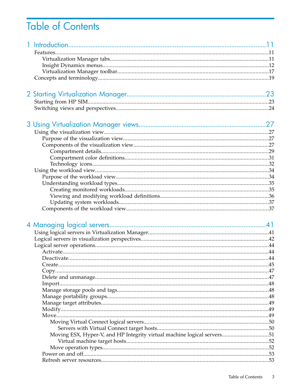 HP Matrix Operating Environment Software User Manual | Page 3 / 132