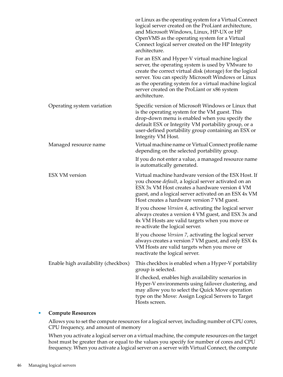 HP Matrix Operating Environment Software User Manual | Page 46 / 132