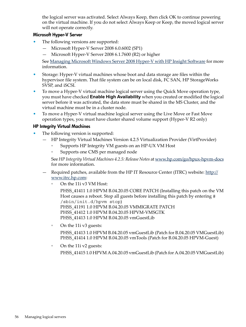 HP Matrix Operating Environment Software User Manual | Page 56 / 132