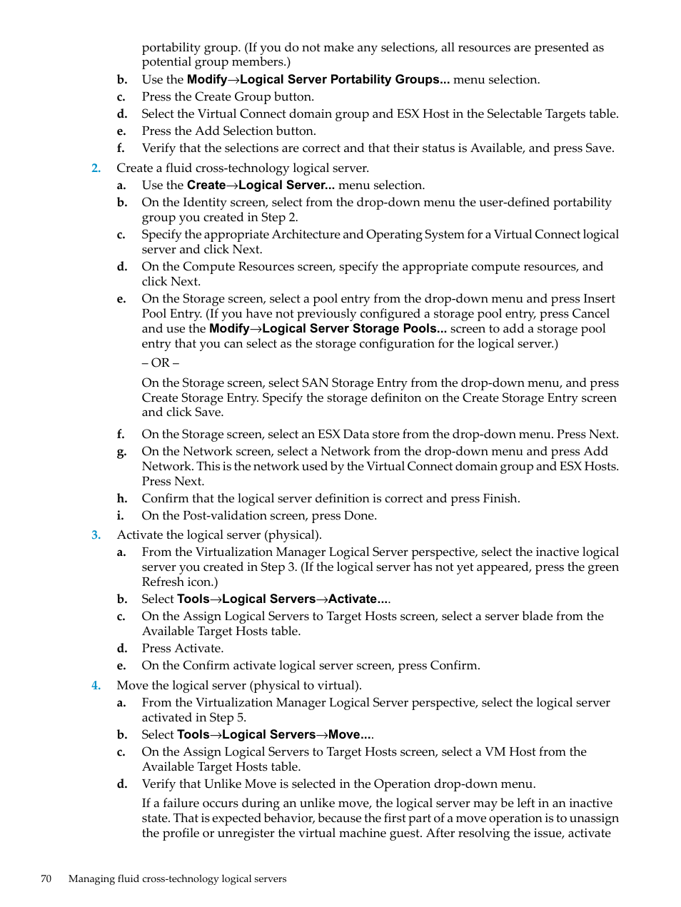 HP Matrix Operating Environment Software User Manual | Page 70 / 132
