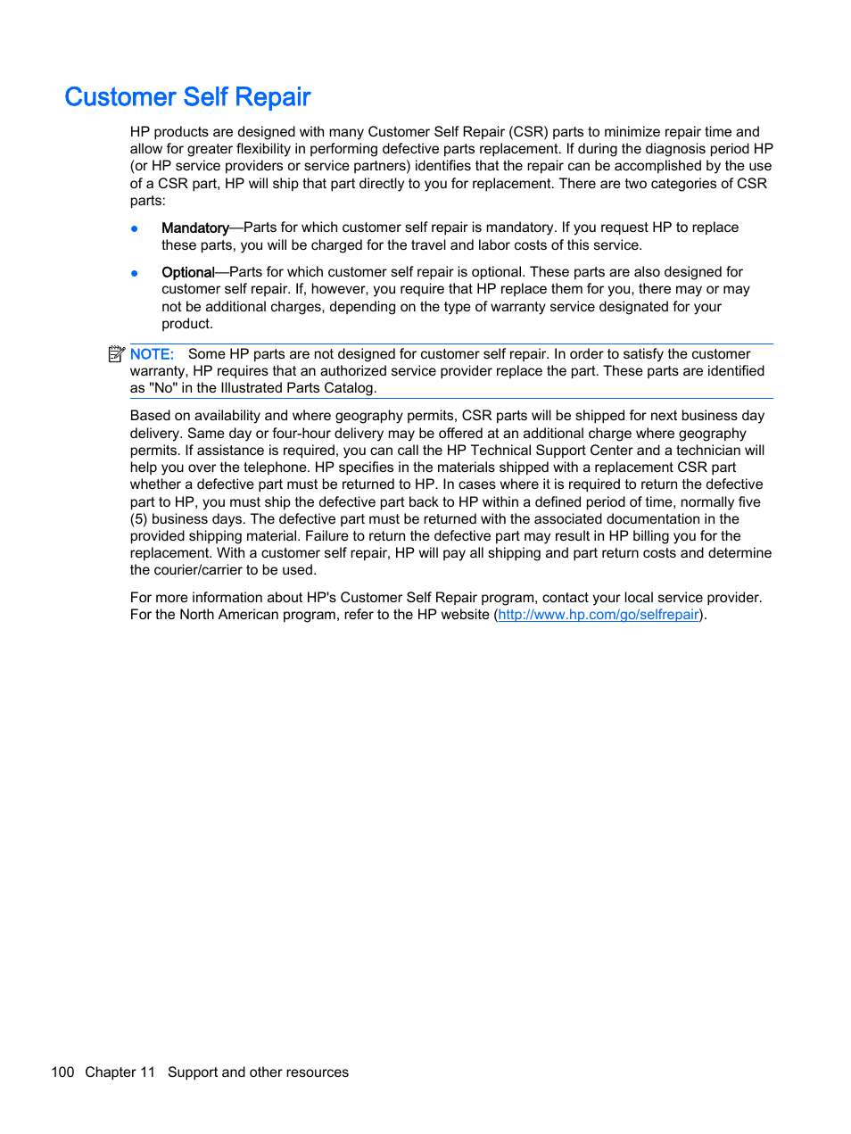 Customer self repair | HP DL380z Gen8 Virtual Workstation User Manual | Page 106 / 111