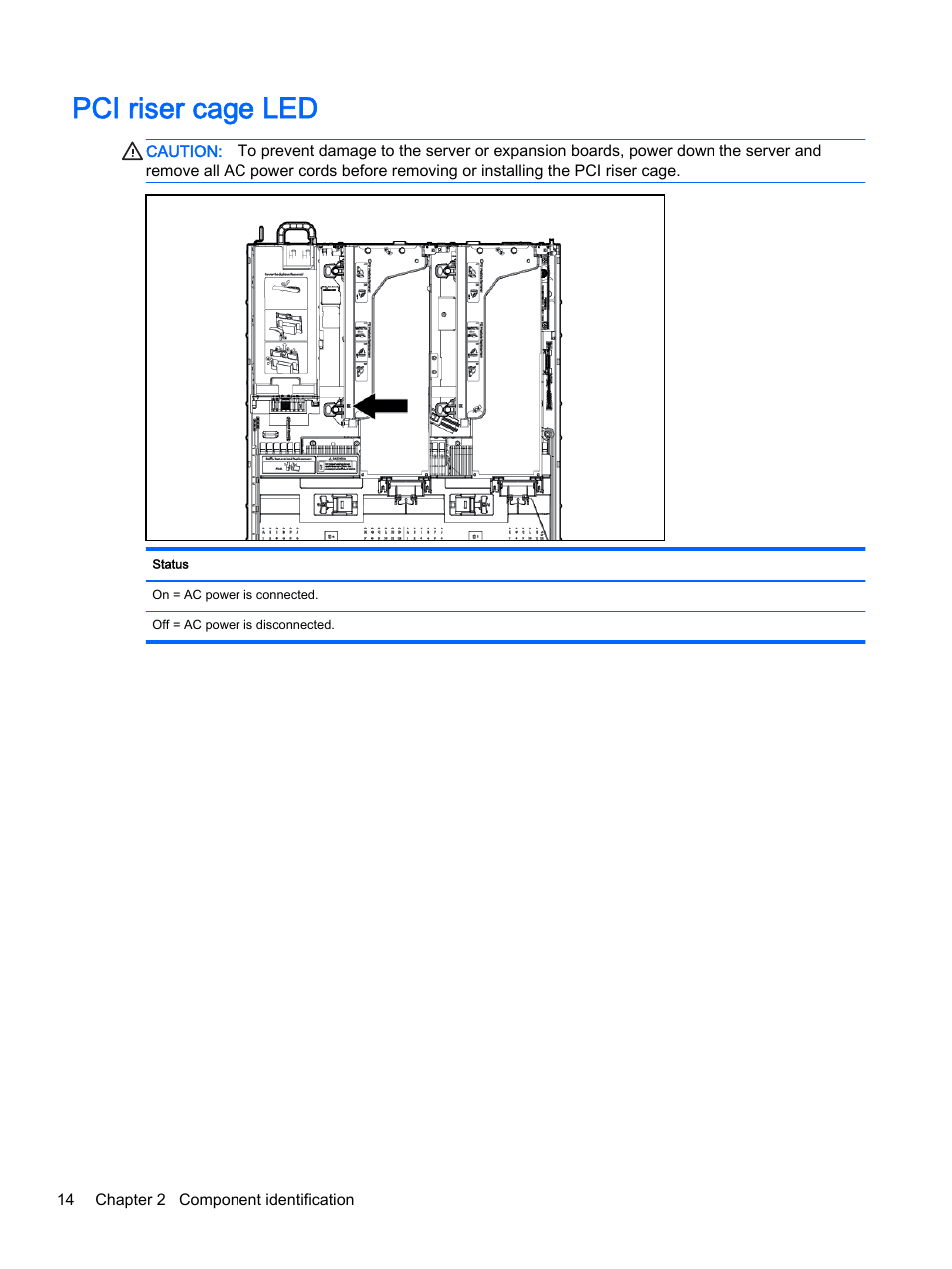 Pci riser cage led | HP DL380z Gen8 Virtual Workstation User Manual | Page 20 / 111