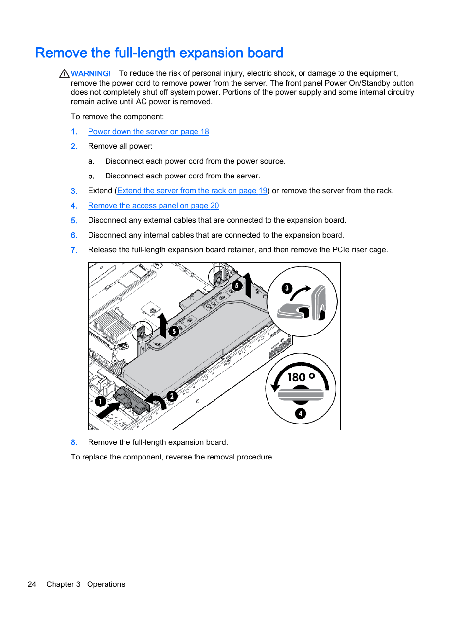 Remove the full-length expansion board | HP DL380z Gen8 Virtual Workstation User Manual | Page 30 / 111