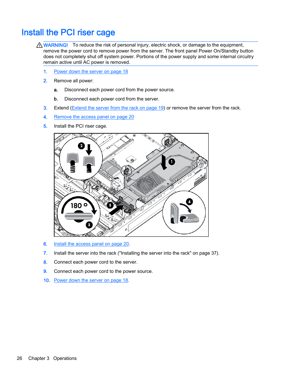 Install the pci riser cage | HP DL380z Gen8 Virtual Workstation User Manual | Page 32 / 111