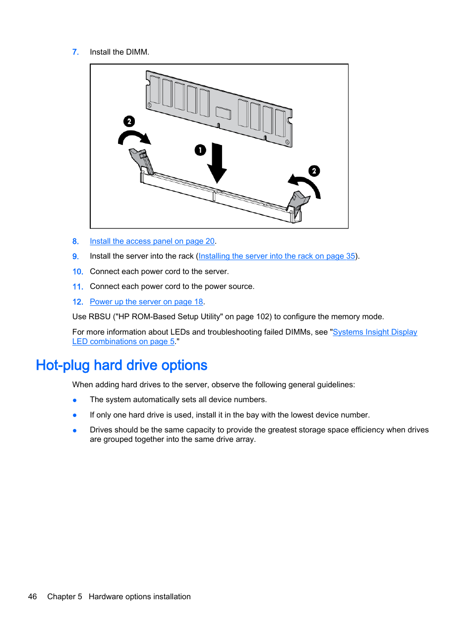 Hot-plug hard drive options | HP DL380z Gen8 Virtual Workstation User Manual | Page 52 / 111