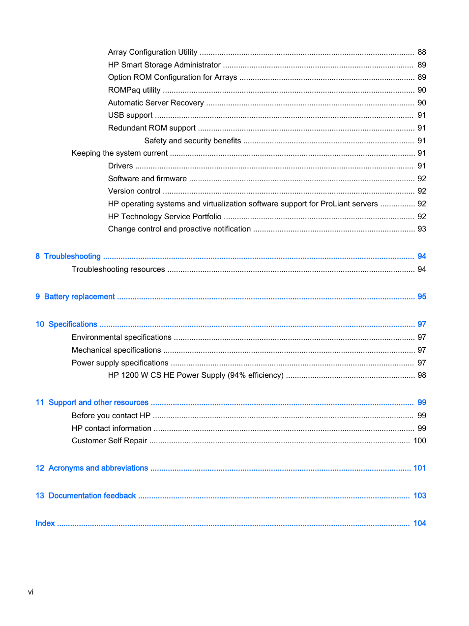 HP DL380z Gen8 Virtual Workstation User Manual | Page 6 / 111