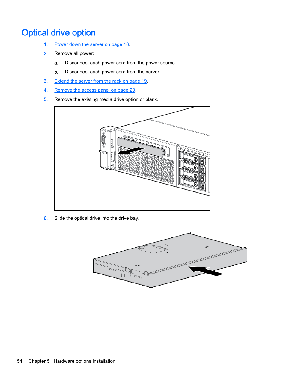 Optical drive option | HP DL380z Gen8 Virtual Workstation User Manual | Page 60 / 111