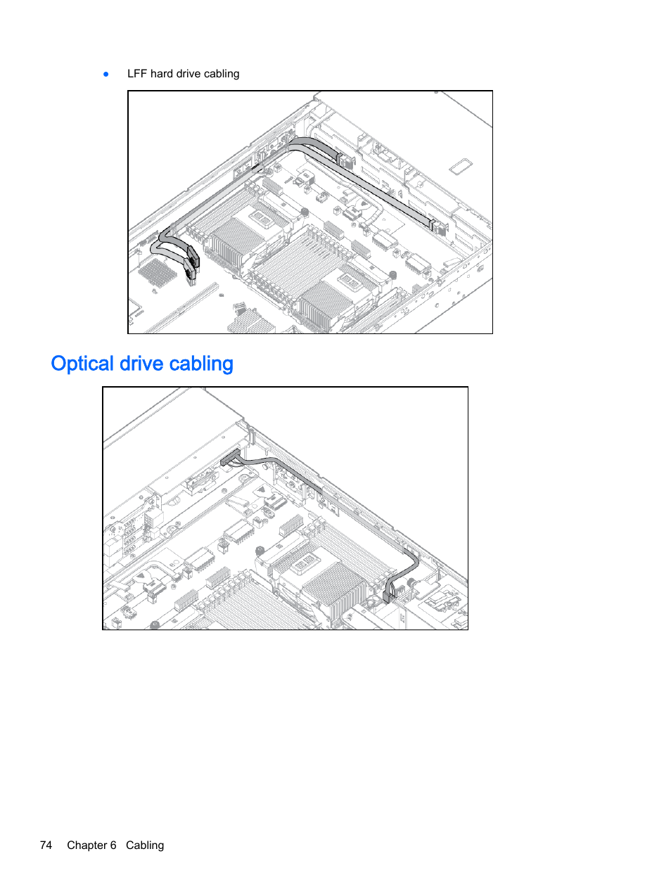 Optical drive cabling | HP DL380z Gen8 Virtual Workstation User Manual | Page 80 / 111