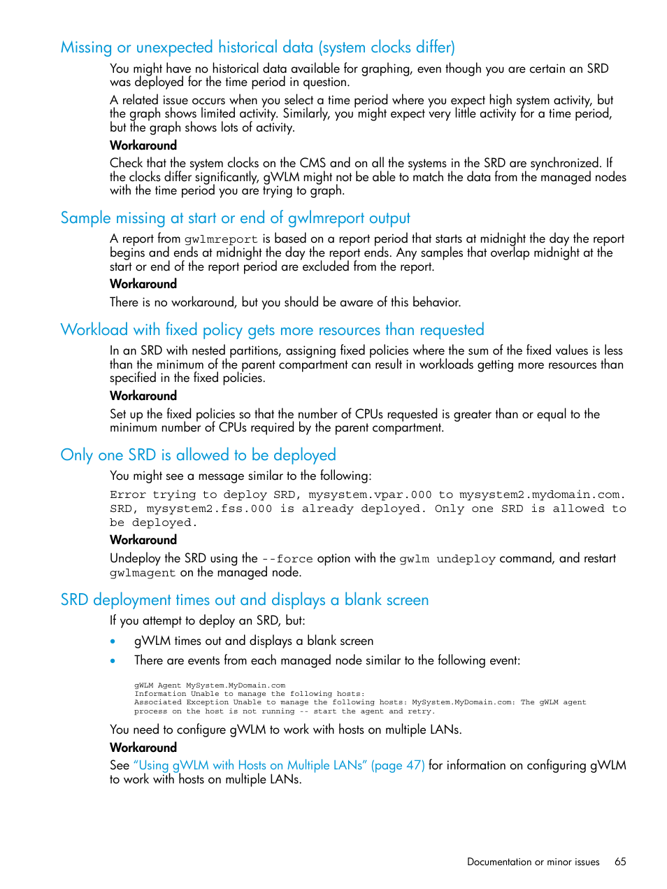 Only one srd is allowed to be deployed | HP Matrix Operating Environment Software User Manual | Page 65 / 70