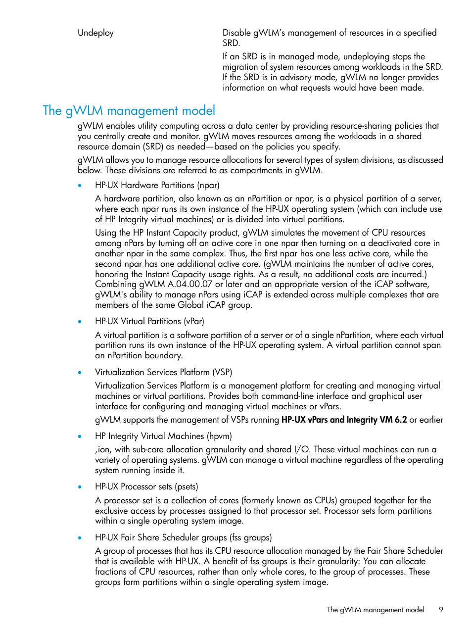 The gwlm management model | HP Matrix Operating Environment Software User Manual | Page 9 / 70