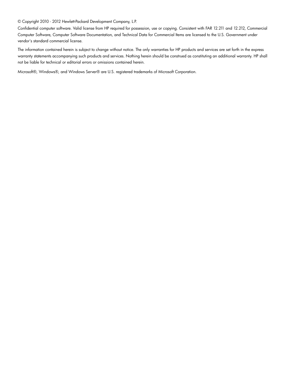 HP Matrix Operating Environment Software User Manual | Page 2 / 95