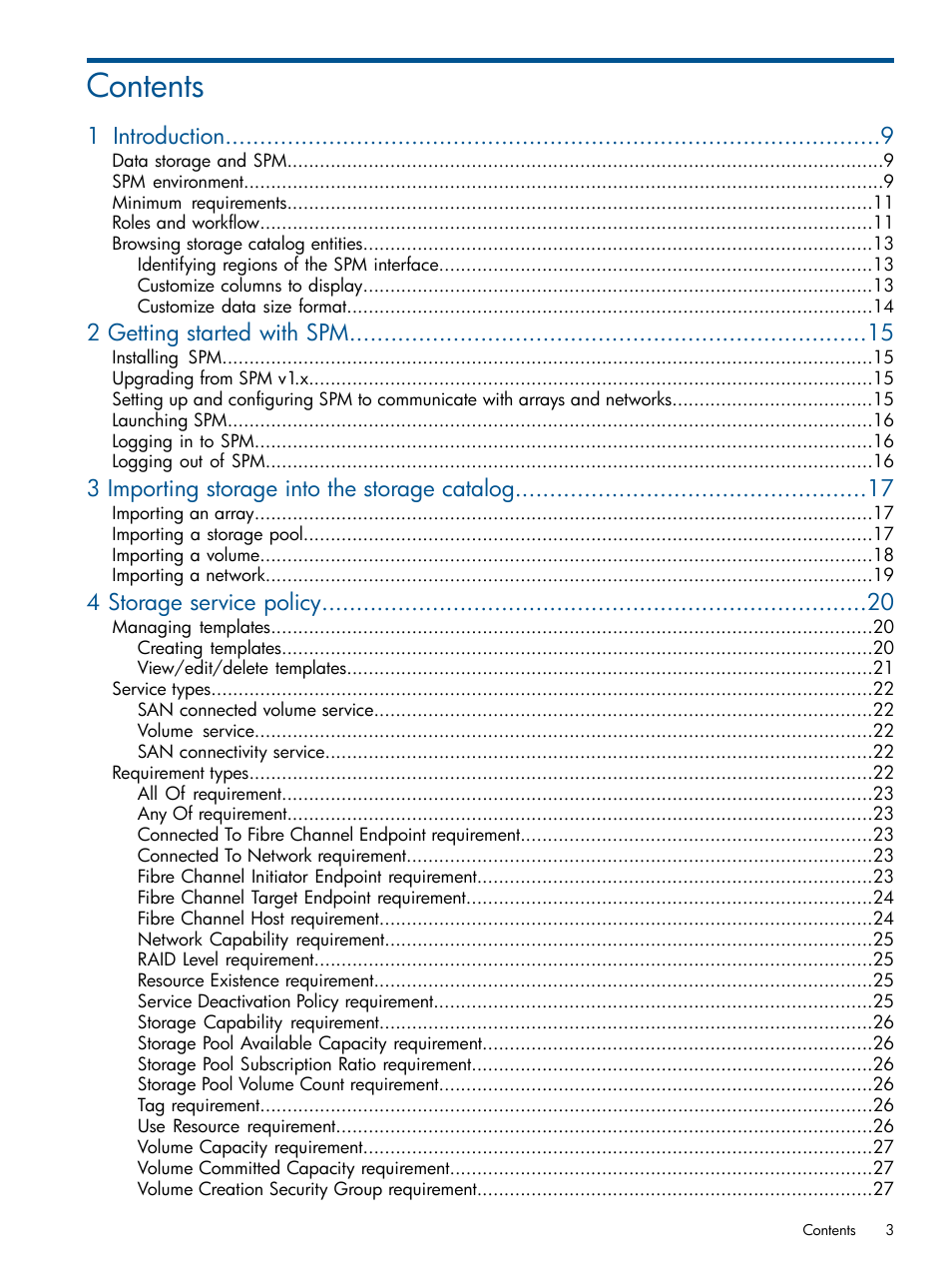 HP Matrix Operating Environment Software User Manual | Page 3 / 95