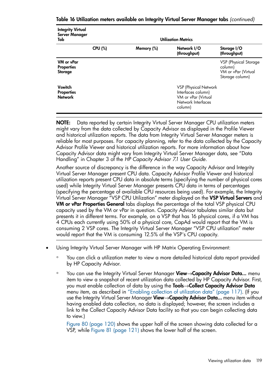 HP Matrix Operating Environment Software User Manual | Page 119 / 142