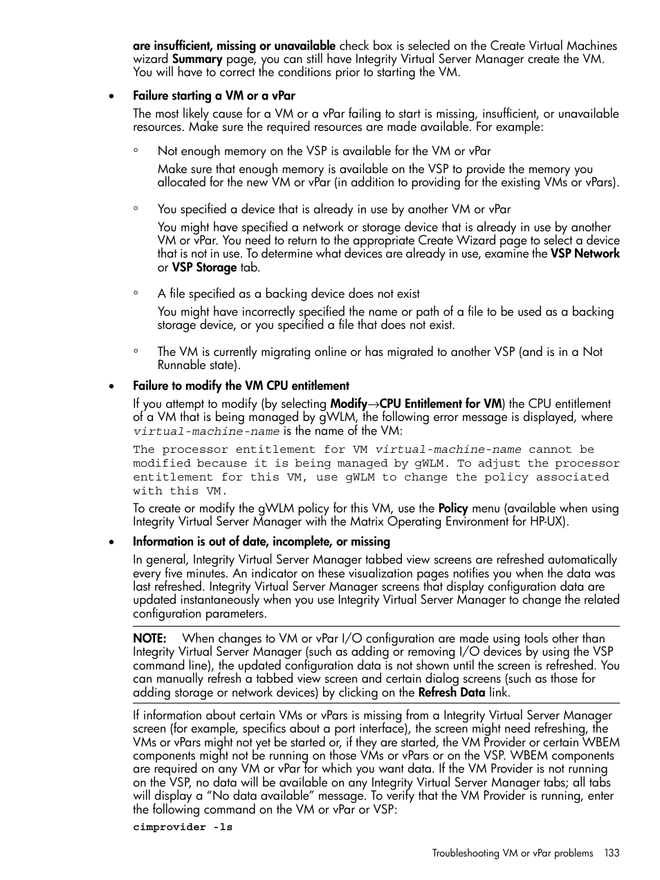 HP Matrix Operating Environment Software User Manual | Page 133 / 142