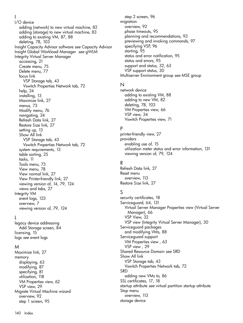 HP Matrix Operating Environment Software User Manual | Page 140 / 142