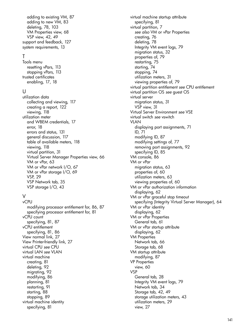 HP Matrix Operating Environment Software User Manual | Page 141 / 142