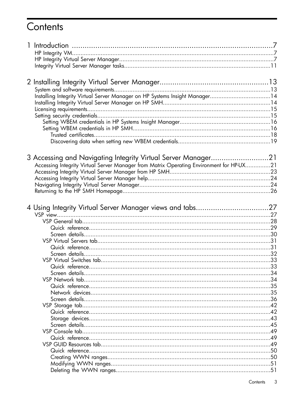 HP Matrix Operating Environment Software User Manual | Page 3 / 142