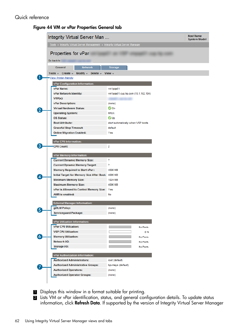 Quick reference | HP Matrix Operating Environment Software User Manual | Page 62 / 142